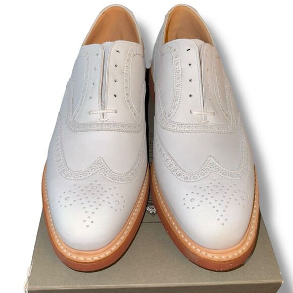 New Peal & Co Nubuck Oxfords in Ivory Suede Men’s Sz 11.5 - Picture 2 of 13